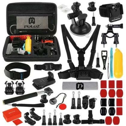 PULUZ 53 in 1 Accessories Total Ultimate Combo for GoPro, Insta360, DJI and Other - Kit 1