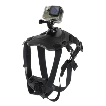 PULUZ Hound Dog Fetch Harness Adjustable Chest Strap Mount for GoPro, Insta360, DJI and Other (Black