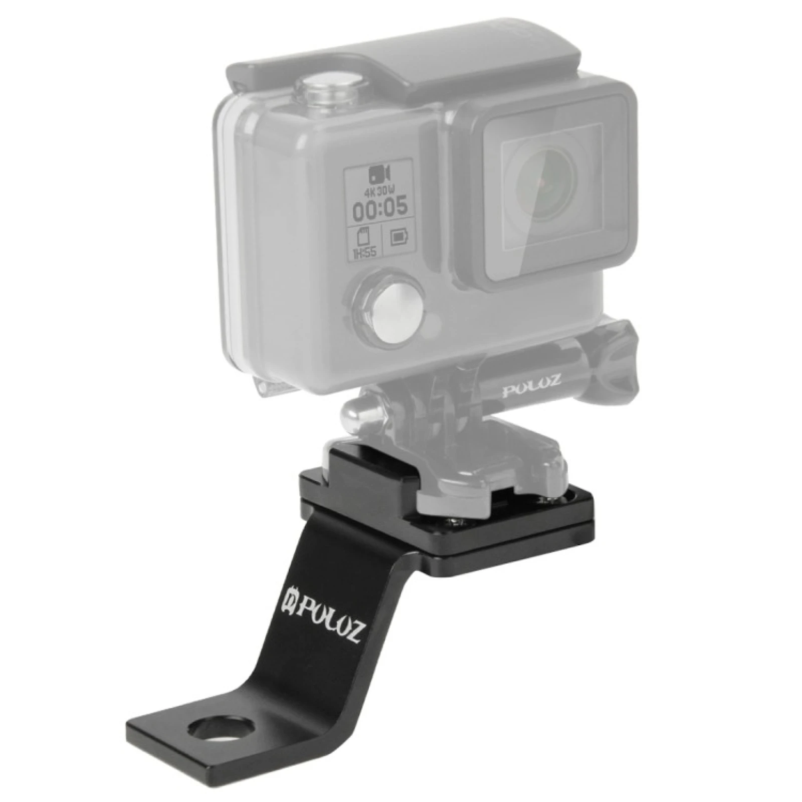 PULUZ Fixed Metal Motorcycle Holder Mount for GoPro, Insta360, DJI and Other (Black) · záber 1