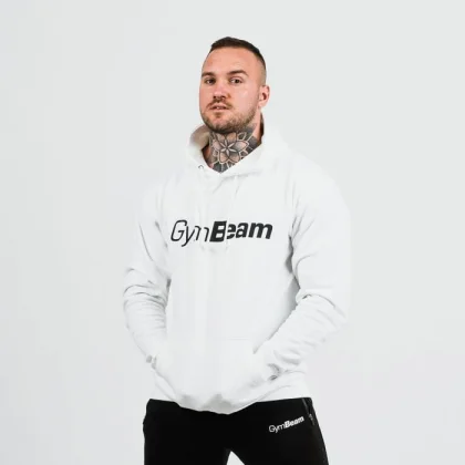 Суичър PRO Hoodie White - GymBeam