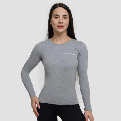 Дамска блуза Basic Long Sleeve T-Shirt Grey - GymBeam