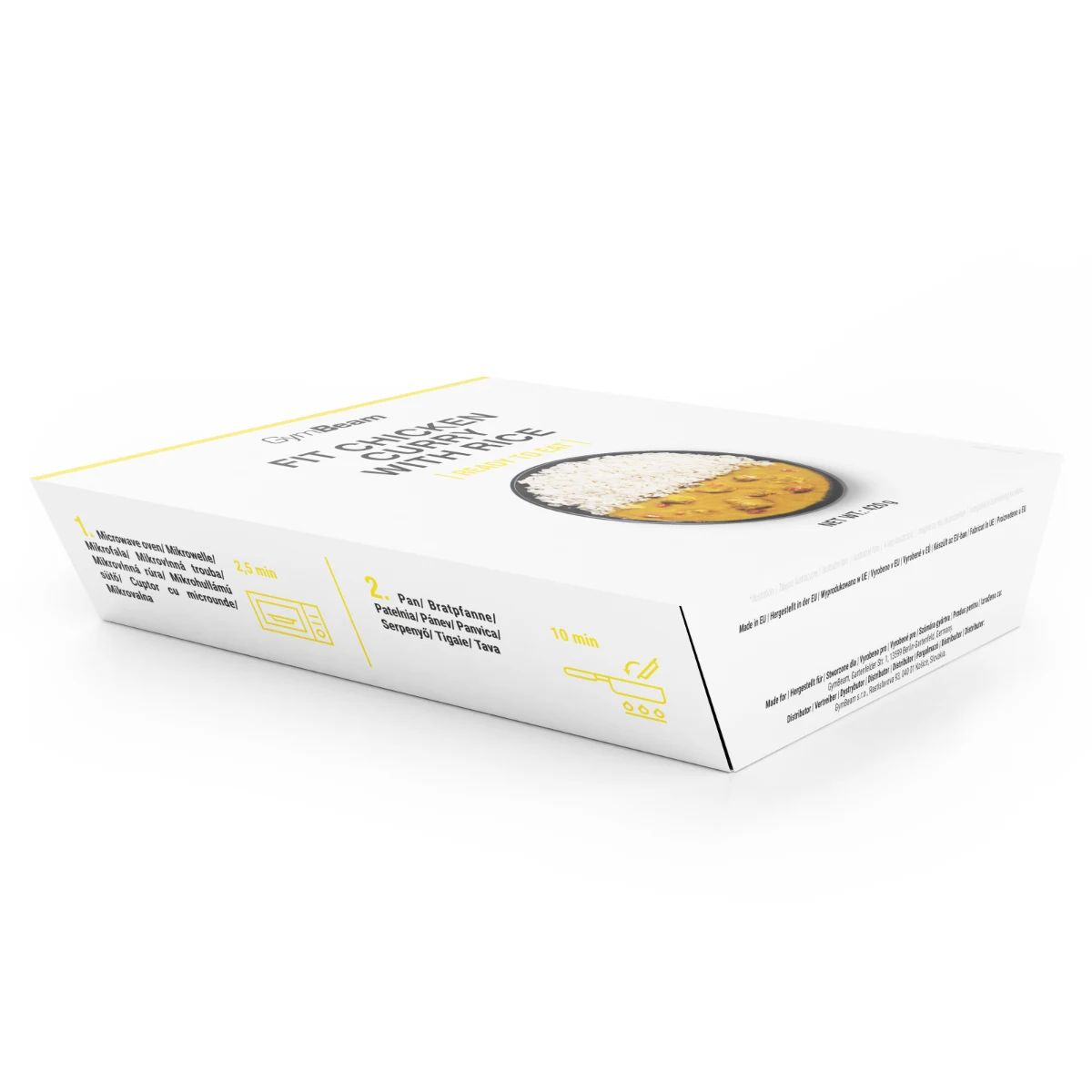 FIT Пилешко къри с ориз Ready to eat - GymBeam - Vek: Възрастни | Тегло: 2,52 g · záber 2