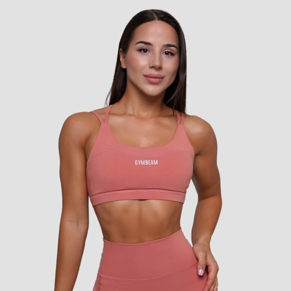 Спортен сутиен FIT Salmon - GymBeam - Размер: S | Възрастова група: Възрастни · záber 1