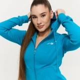 Дамски суичър с цип Limitless Aquamarine - GymBeam