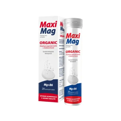 MaxiMag Organic 20 šumivých tablet