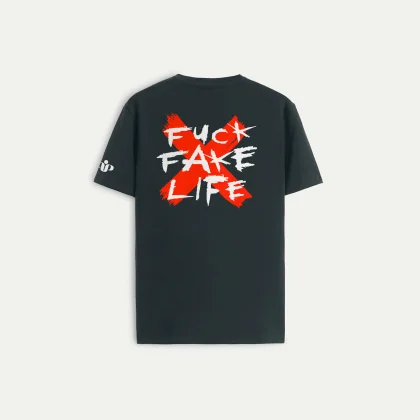 Tričko, Barva Železná šedá, s Potiskem X Life