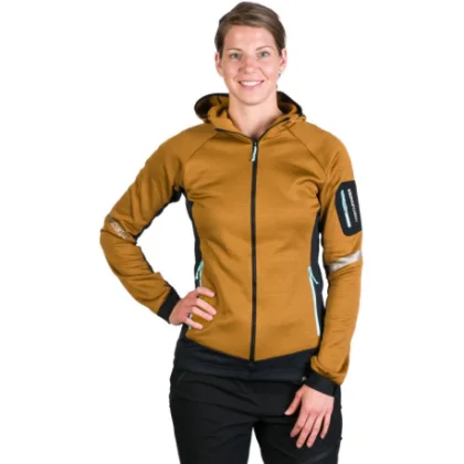Dámská turistická mikina se zipem NORTHFINDER PAT-579-mustardblack
