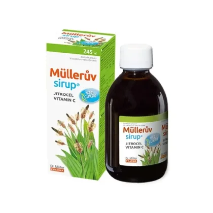 Müllerův sirup s jitrocelem bez cukru 245 ml