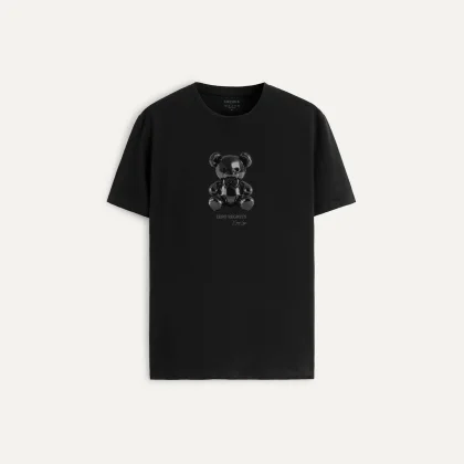 Tričko, Barva Bílá, s Potiskem Dark Shades Teddy