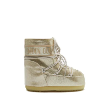 Dámské nízké zimní boty MOON BOOT MB ICON LOW GLITTER-B002 GOLD