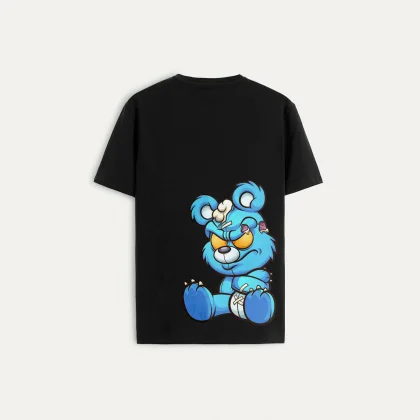 Tričko, Barva Bílá, s Potiskem Mad Blue Bear