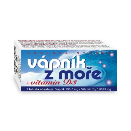 Naturvita Vápník z moře Vitamín D3 60 tablet