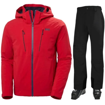 Helly Hansen Alpha 4.0/Legendary, lyžařská sada, pánské, červená/černá