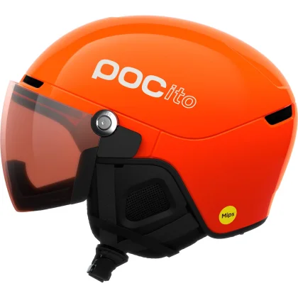 POCito Obex Visor, lyžařská helma s hledím, junior, florescent orange
