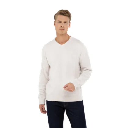 Pánský svetr VOLCANO S-STIG-101M-CREAM MEL