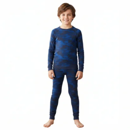 Chlapecké termoprádlo vrchní a spodní díl 4F JUNIOR SEAMLESS UNDERWEAR M249-4FJWAW25USEAM249-91A-MULTICOLOUR 1 ALLOVER