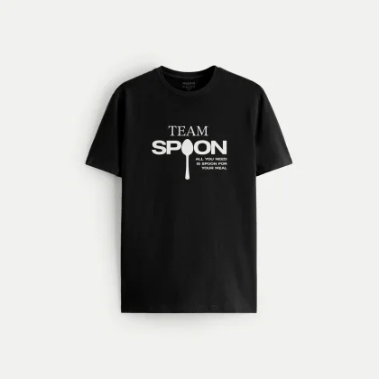 Tričko, Barva Bílá, s Potiskem Spoon