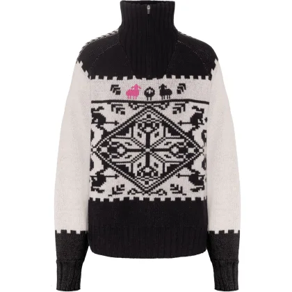 Kari Traa Saga Knit, mikina, dámská, černá/bílá