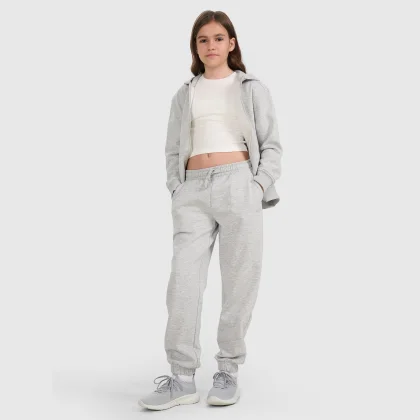 Dívčí teplákové jogger kalhoty - šedé
