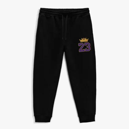 Tepláky Jogger , Barva Modrá, s Potiskem King