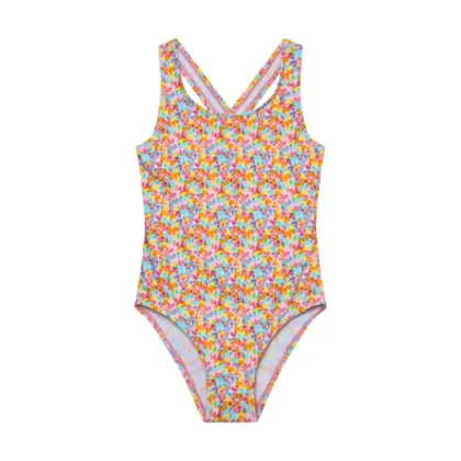 Dívčí plavky COLOR KIDS Swimsuit, AOP-8714-Cabbage