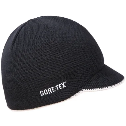 Pletená čepice Kama s Gore-Texem, s lemem, černá