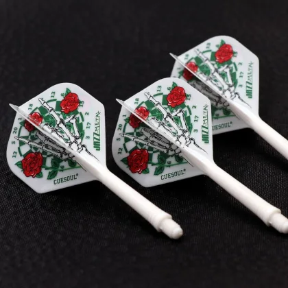 Cuesoul ROST AK5 Jazz Metal růže bílé integrované Standard Wing letky a střední násadky