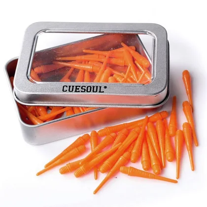 Náhradní plastové hroty Cuesoul oranžové 32mm 100ks na soft šipky