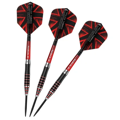 Šipky steel Mission Darryl Fitton Black-Red Electro 22g, 95% wolfram