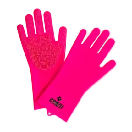 Nástroj na údržbu kola MUC-OFF Deep Scruber Gloves Pink L