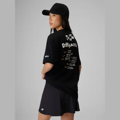 4F Loose tričko s potiskem unisex 4F | Drift Masters - černé XS