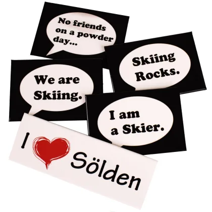 Křídové tabule/chladicí magnety, I love Sölden