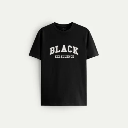 Tričko, Barva Černá, s Potiskem Black Excellence