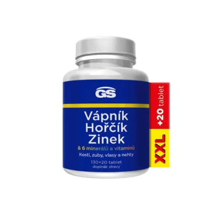 GS Vápník hořčík zinek 130+20 kapslí