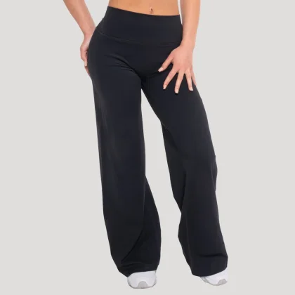 GymBeam Dámské kalhoty Straight Flow Black