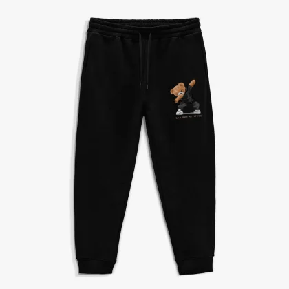Tepláky Jogger , Barva Modrá, s Potiskem Bad Boy Dubbing Teddy