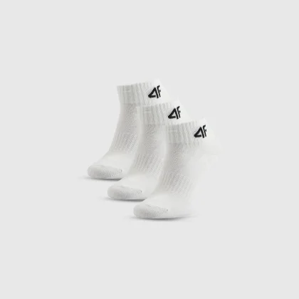 4F Krátké ponožky (3-pack) dívčí - bílé 35-37