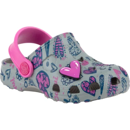 Dívčí kroksy (rekreační obuv) COQUI Little Frog + Amulet grey fuchsia