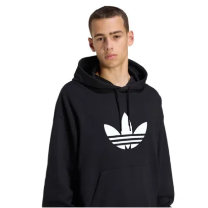 Pánská mikina s kapucí ADIDAS ORIGINALS TREFOIL HOODY BLACK WHITE