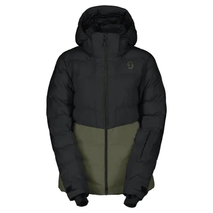 Scott Ultimate Warm, dámská péřová bunda, tmavě zelená/černá