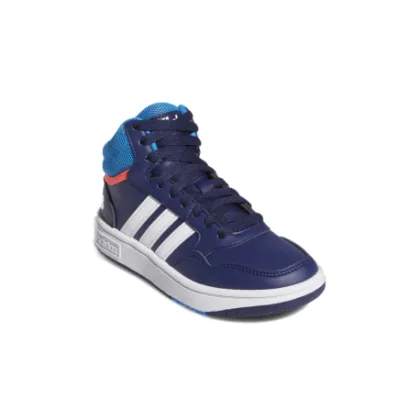 Chlapecká rekreační obuv ADIDAS Hoops 3.0 Mid K dark blue blue rush turbo