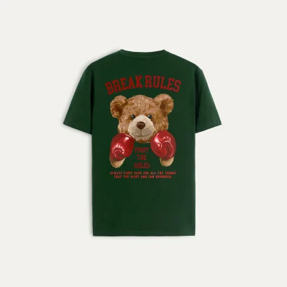 Tričko, Barva Růžová, s Potiskem Boxer Teddy