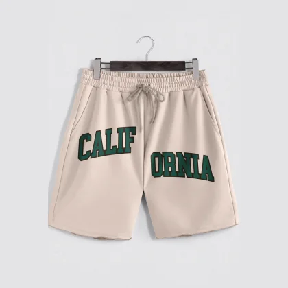 Šortky, Barva Ekru, s Potiskem California Seperated