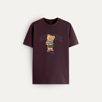 Tričko, Barva Bordó, s Potiskem Exclusive Teddy