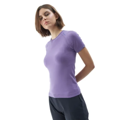 Dámské turistické tričko s krátkým rukávem 4F TSHIRT FNK-4FWSS24TFTSF738-51S-VIOLET
