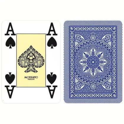Pokerové hrací karty Modiano CRISTALLO Jumbo 100% plastové modré