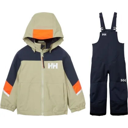 Helly Hansen Rider Lyžařská sada, děti, béžová/tmavě modrá/modrá