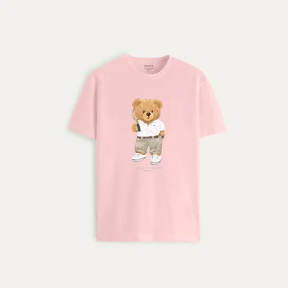 Tričko, Barva Černá, s Potiskem Prestige Teddy
