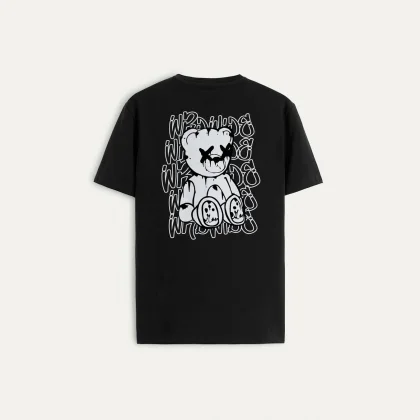 Tričko, Barva Černá, s Potiskem Worldwide Teddy