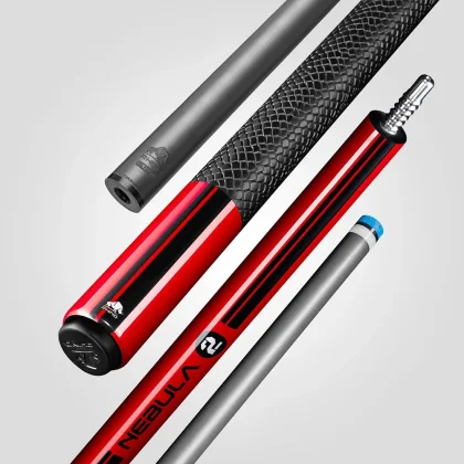 Pool kulečníkové tágo Rhino Nebula 2 Crimson Red karbonová špice 12,4mm Sport Wrap